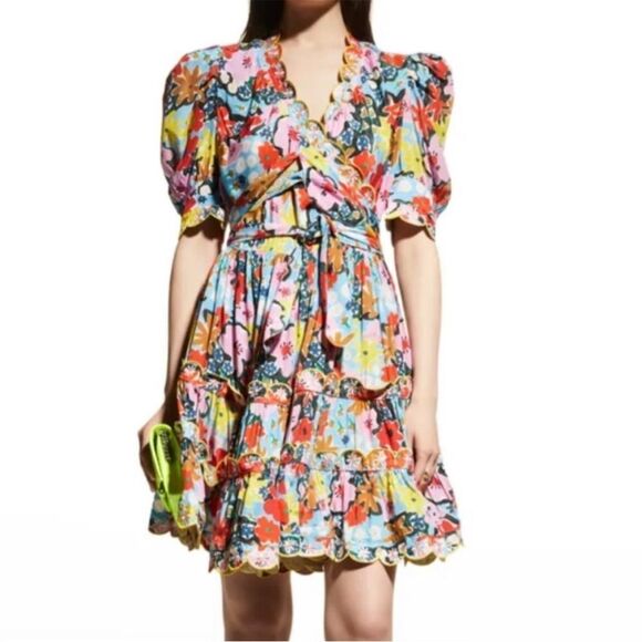 Celia B Aila Floral Tiered Mini Dress - Picture 1 of 9